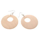 Maxbell 2 Pair Women Elegant Wood Ear Drop Dangle Earrings Round Wooden Earrings