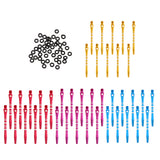 Maxbell 40 Pieces 52mm Aluminum Darts Shafts Dart Stems Throwing Fitting with O'ring