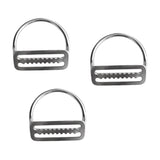 Maxbell 3 Pieces / Set Scuba Dive 316 Stainless Steel Keeper Clip & Bent D Ring for 5cm/2'' Weight Belt