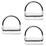 Maxbell 3 Pieces / Set Scuba Dive 316 Stainless Steel Keeper Clip & Bent D Ring for 5cm/2'' Weight Belt