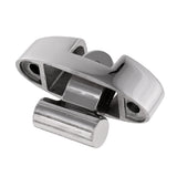 Maxbell 4pcs Heavy Duty 316 Stainless Steel Marine Boat Swivel Deck Hinge with Rubber Pad Bimini Top Fitting Universal