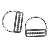 Maxbell 2 Pieces / Set Scuba Dive 316 Stainless Steel Keeper Clip & Bent D Ring for 5cm/2'' Weight Belt