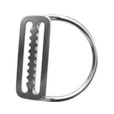 Maxbell 2 Pieces / Set Scuba Dive 316 Stainless Steel Keeper Clip & Bent D Ring for 5cm/2'' Weight Belt