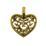 Maxbell 100 Pcs Vintage Filigree Heart Charms Pendants DIY Craft Jewelry Making