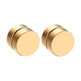 Maxbell 4 Pairs Mens Women Non Piercing Ear Stud Clip On Round Magnetic Earrings