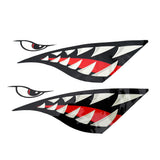 Maxbell 2 Pieces Shark Teeth Mouth Decals Stickers + Sailing Ship Floating Key Chain