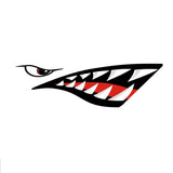 Maxbell 2 Pieces Shark Teeth Mouth Decals Stickers + Sailing Ship Floating Key Chain