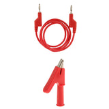 Maxbell Stackable 4mm Banana Plug Multimeter Test Cable +Mouse Alligator Clip