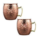 Maxbell 2x Handmade Stainless Steel Hammered Moscow Mule Mug 1pc Mugs Beer Glass New