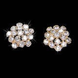 Maxbell 20pcs Crystal Rhinestone Plum Flower Button Flatback Embellishments DIY 20mm