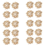 Maxbell 20pcs Crystal Rhinestone Plum Flower Button Flatback Embellishments DIY 20mm