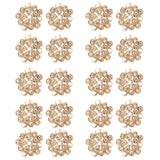 Maxbell 20pcs Crystal Rhinestone Plum Flower Button Flatback Embellishments DIY 20mm