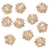 Maxbell 20pcs Crystal Rhinestone Plum Flower Button Flatback Embellishments DIY 20mm