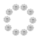 Maxbell 20 x Clear Crystal Floral Button Flatback Decor DIY Craft Embellishment 12mm