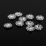 Maxbell 20 x Clear Crystal Floral Button Flatback Decor DIY Craft Embellishment 12mm