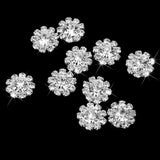 Maxbell 20 x Clear Crystal Floral Button Flatback Decor DIY Craft Embellishment 12mm