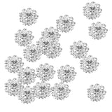 Maxbell 20 x Clear Crystal Floral Button Flatback Decor DIY Craft Embellishment 12mm