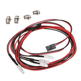 Maxbell 4 LED RC Car LED Lamp   White+3mm Red Light Headlights Taillights Set