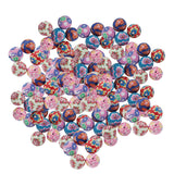 Maxbell 100x Floral Polymer Clay Balls Round Beads Craft Findings 10mm