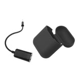 Maxbell Silicone Protective Case Cover for Apple AirPods +Audio Splitter cable Black