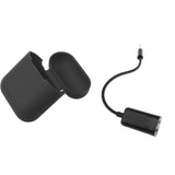 Maxbell Silicone Protective Case Cover for Apple AirPods +Audio Splitter cable Black