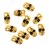 Maxbell 20 Pieces 3D Crystal Rhinestone Skull Metal Nail Art Tips Decoration Jewelry