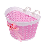 Maxbell 11x Children Kids Girls Bicycle Front Basket Bike Cycle Shopping Holder Pink