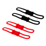 Maxbell 4Pcs Bike Silicone Elastic Band Flashlight Phone Strap Ribbon Mount Holder