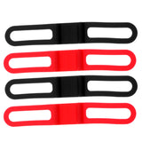 Maxbell 4Pcs Bike Silicone Elastic Band Flashlight Phone Strap Ribbon Mount Holder