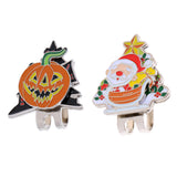 Maxbell New Halloween Pumpkin & Santa Claus Golf Ball Marker with Magnetic Hat Clip