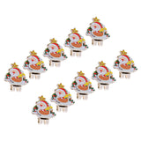 Maxbell Christmas Gifts Mini Santa Claus Alloy Hat Clip Magnetic with Removable Golf Ball Marker, 10 Pieces