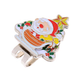 Maxbell Christmas Gifts Mini Santa Claus Alloy Hat Clip Magnetic with Removable Golf Ball Marker, 10 Pieces