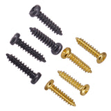 Maxbell 100 Pieces Tunner Tuning Peg Key Screws for Guitar Bass Replacement Parts, Black Gold