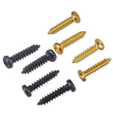 Maxbell 100 Pieces Tunner Tuning Peg Key Screws for Guitar Bass Replacement Parts, Black Gold