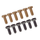 Maxbell 12 Pieces Guitar Tremolo Bridge Locked String Saddles Screws Gold Black