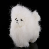 Maxbell Lifelike Plush Simulation Animal Model Realistic Dog for Home Ornament Desktop Decor Kid Toy Gift Collectibles