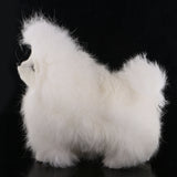 Maxbell Lifelike Plush Simulation Animal Model Realistic Dog for Home Ornament Desktop Decor Kid Toy Gift Collectibles
