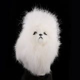 Maxbell Lifelike Plush Simulation Animal Model Realistic Dog for Home Ornament Desktop Decor Kid Toy Gift Collectibles