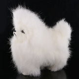 Maxbell Lifelike Plush Simulation Animal Model Realistic Dog for Home Ornament Desktop Decor Kid Toy Gift Collectibles