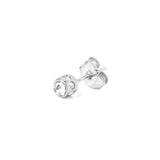 Maxbell Fashionable Women Men Crystal Stainless Steel Ear Stud Earrings Jewelry Pack of 2PCS Silver