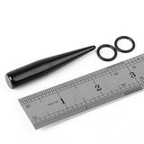 Maxbell Womens Fashion Jewelry 12mm Plug Ear Stretching Stretcher Expander Taper Pack of 2PCS Black