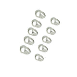 Maxbell 10 Pieces Silver Brass 10mm 12mm Mixed Round Bezel Adjustable Bases Settings DIY Making Findings