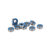 Maxbell 10 Pieces AXA1221 Steel Ball Bearings with Blue Rubber Seals 5x11x4mm for 1/10 AXIAL SCX10 RC Racing Car Parts