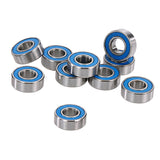 Maxbell 10 Pieces AXA1221 Steel Ball Bearings with Blue Rubber Seals 5x11x4mm for 1/10 AXIAL SCX10 RC Racing Car Parts