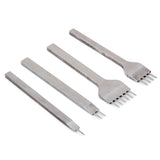 Maxbell Leather Strap Strip with White Steel Hole Punches Stitching Chisel Set 4mm