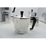 Maxbell 2 Pieces Homemade Moka Pot Aluminum Coffee Maker Coffee Cup Handmade 3 Cups&6 Cups