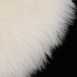 Maxbell 2Pcs Artificial Sheepskin Rug Fluffy Home Fllor Carpet Seat Cushion Round