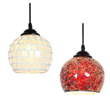 Maxbell 2 Pieces Vintage Hanging Light Mosaic Design Pendant Ceiling Lampshade