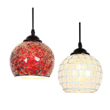 Maxbell 2 Pieces Vintage Hanging Light Mosaic Design Pendant Ceiling Lampshade