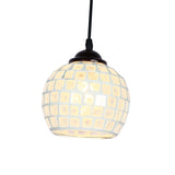 Maxbell 2 Pieces Vintage Hanging Light Mosaic Design Pendant Ceiling Lampshade